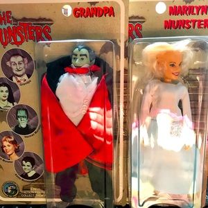 Brand new, selling as a set both for $50. The Munsters Grandpa and Marilyn.